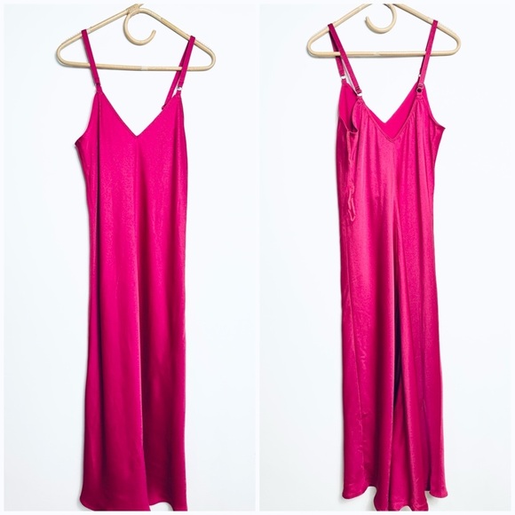 A. L. C fuschia pink slip midi dress - Picture 3 of 10